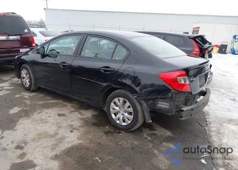 2012 Honda Civic Lx из США, поврежденный, VIN 19XFB2F54CE109687